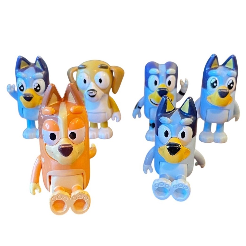 6 Bluey's Playset Lot Extra Figures honey bingo